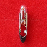 Miniature 24v 50mA T4.8x22mm lamp bulb on red background